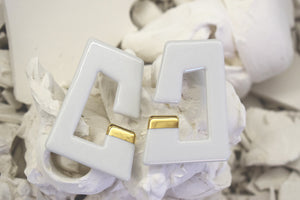 Open image in slideshow, Porcelain earrings #601 + colors

